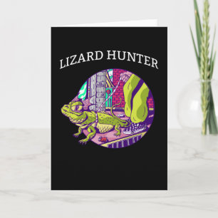 Lizard Hunter Green Gecko Iguana Gekko Men Lizard Card