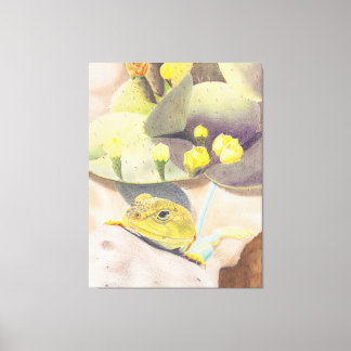 Lizard in the desert canvas print