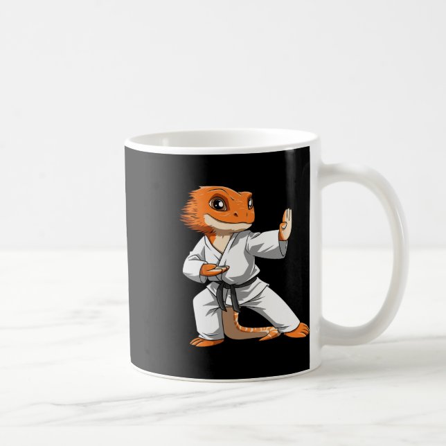 Lizard Karate Bearded Dragon Owners Bearded Dragon Coffee Mug (Right)