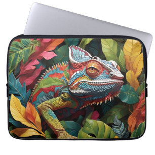 Lizard Leaves & Colour  Electronics Bag