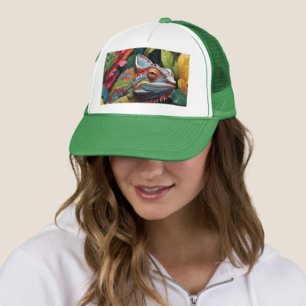 Lizard Leaves & Colour Trucker Hat