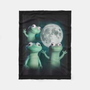 Lizard Lizard Lizard Funny Lizard Moon Trending Me Fleece Blanket