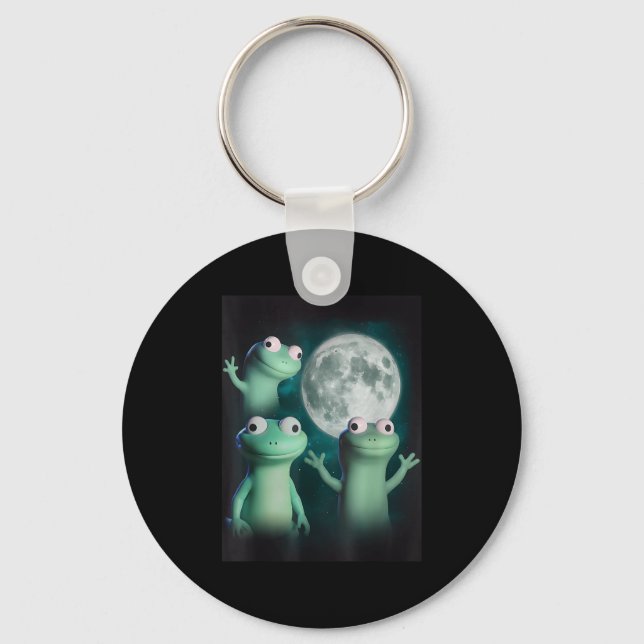 Lizard Lizard Lizard Funny Lizard Moon Trending Me Keychain (Front)