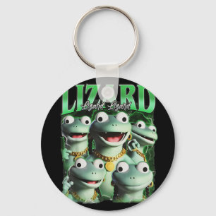 Lizard Lizard Lizard Funny Meme Lizard Bootleg Wei Keychain