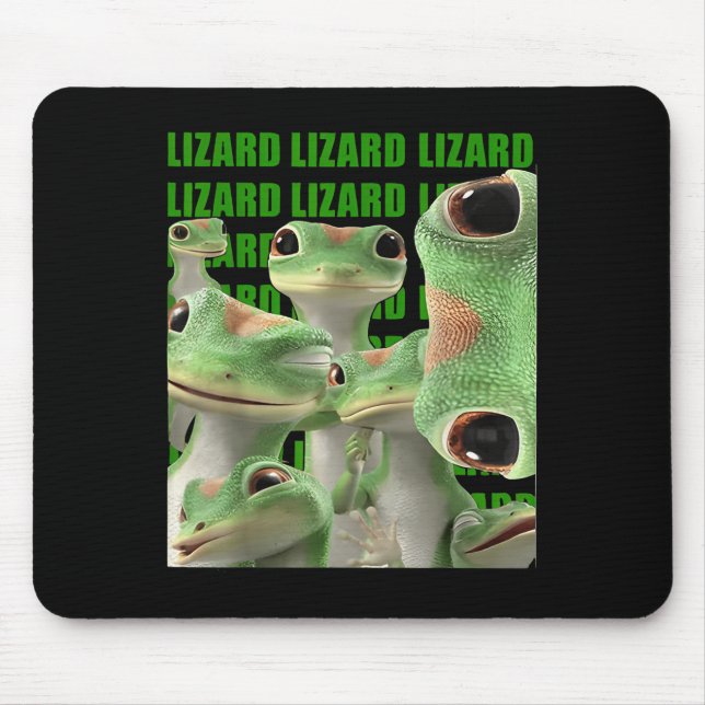 Lizard Lizard Lizard Funny Meme  Mouse Pad (Front)