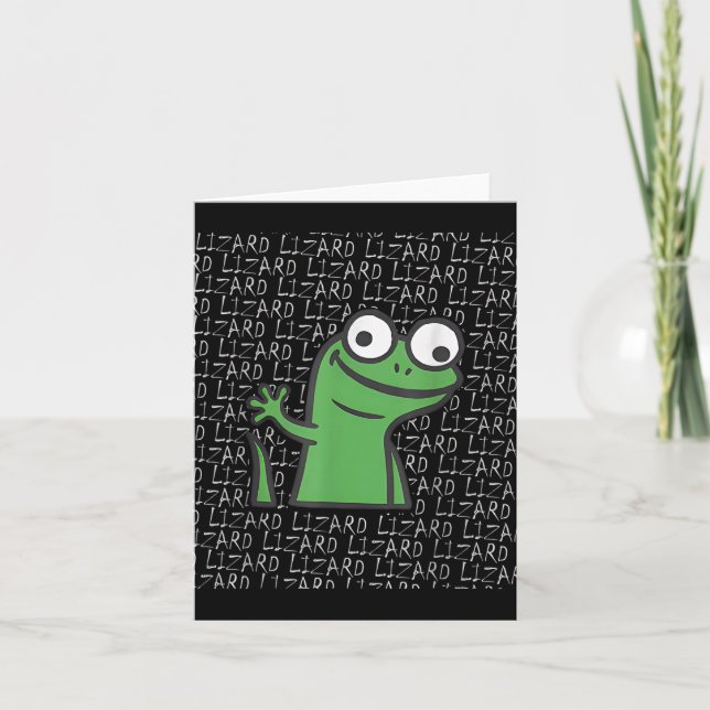 Lizard Lizard Lizard Funny Weirdcore Animal Meme G Card (Front)