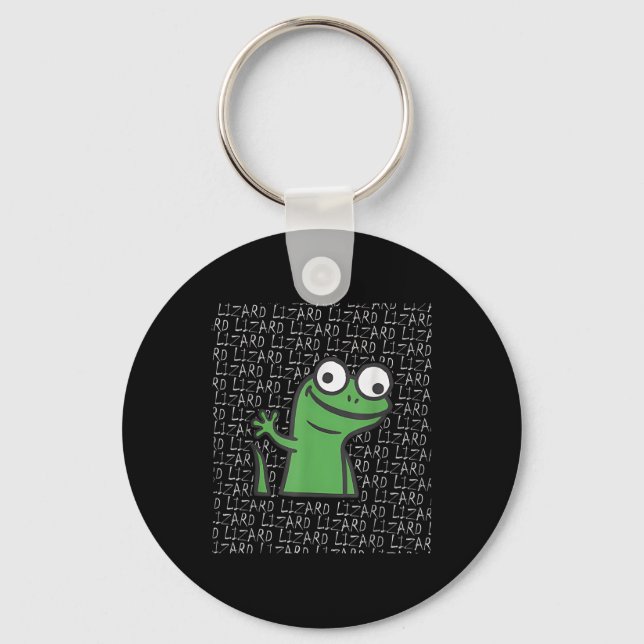 Lizard Lizard Lizard Funny Weirdcore Animal Meme G Keychain (Front)