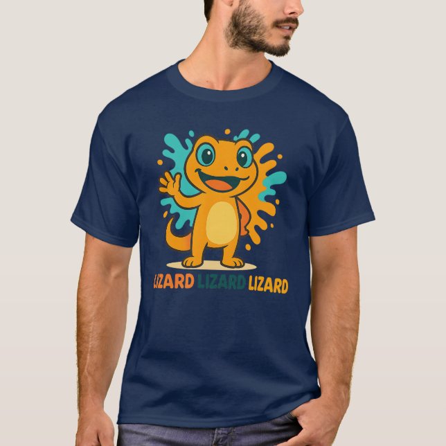 Lizard Lizard Lizard Meme cute T-Shirt (Front)