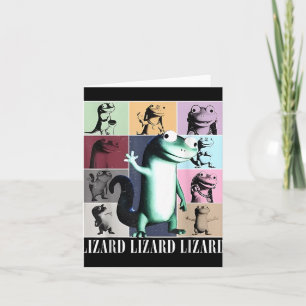 Lizard Lizard Lizard Meme Vintage Funny Card