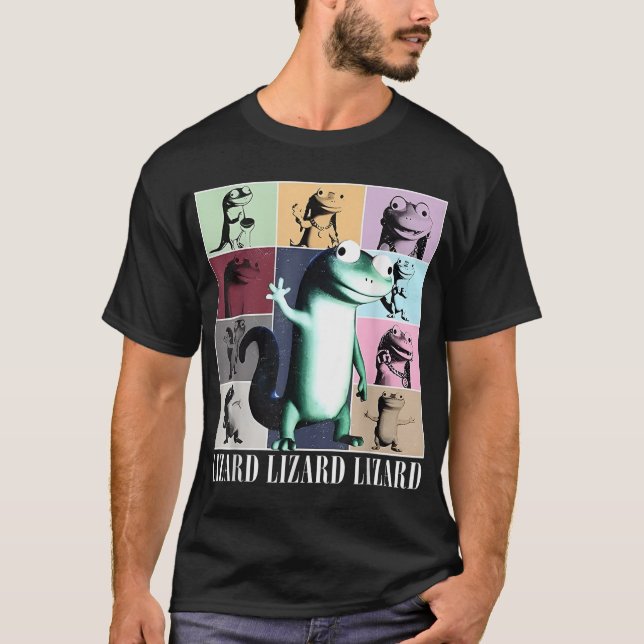 Lizard Lizard Lizard Meme Vintage Funny  T-Shirt (Front)