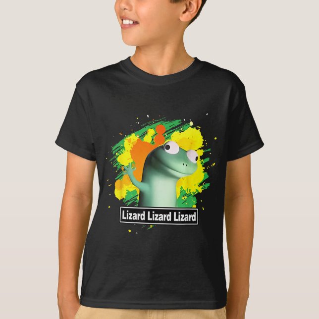 Lizard Lizard Lizard Shirt Funny Weirdcore Animal  (Front)