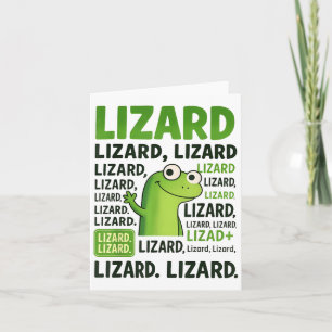 Lizard Lizard Lizard Shirt Funny Weirdcore Animal Card