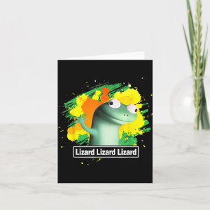 Lizard Lizard Lizard Shirt Funny Weirdcore Animal  Card