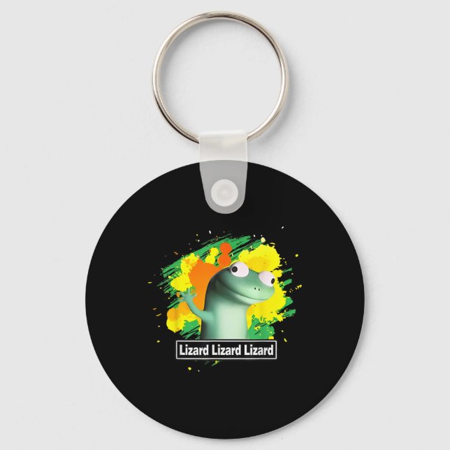 Lizard Lizard Lizard Shirt Funny Weirdcore Animal  Keychain (Front)