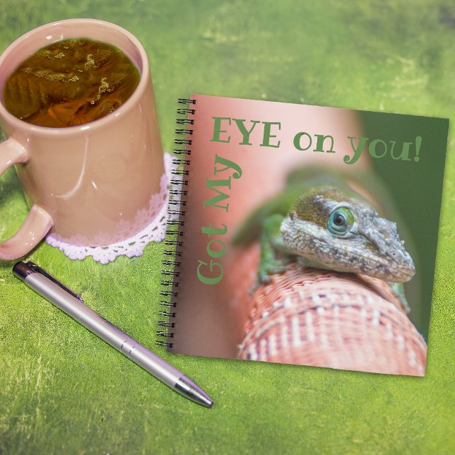 Lizard Looking at You  Notebook (A lizard is the focal point of this square journal.)