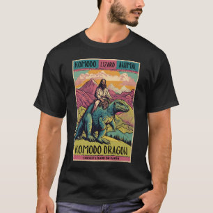 Lizard Lover Funny Lord Jesus Riding Komodo Dragon T-Shirt