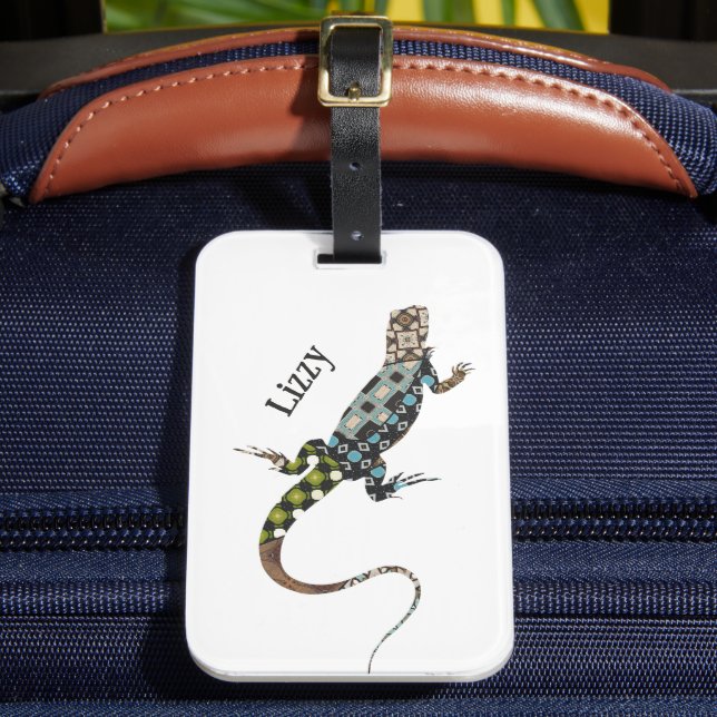 Lizard Luggage Tag (Front Insitu 2)