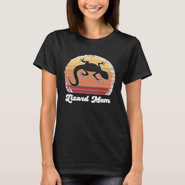 Lizard Mom Retro Lizards Lizard Owner Lizard T-Shirt (Front)