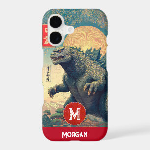 Lizard Monster Monogram Name Vintage Retro Cool