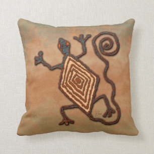 Lizard On A Rock Throw Pillow