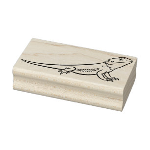 Lizard or Iguana Reptile  Rubber Stamp