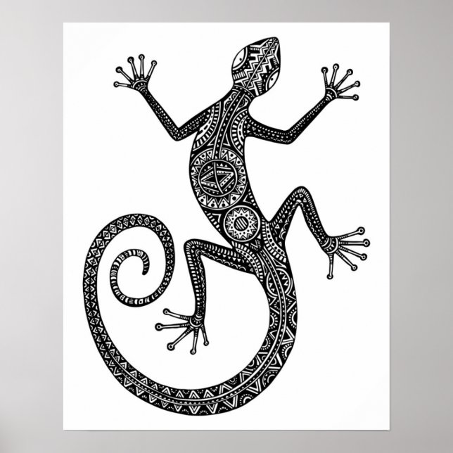 Lizard Or Salamander Doodle 2 Poster (Front)