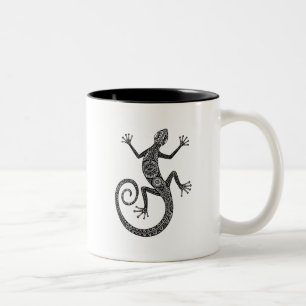 Lizard Or Salamander Doodle Two-Tone Coffee Mug
