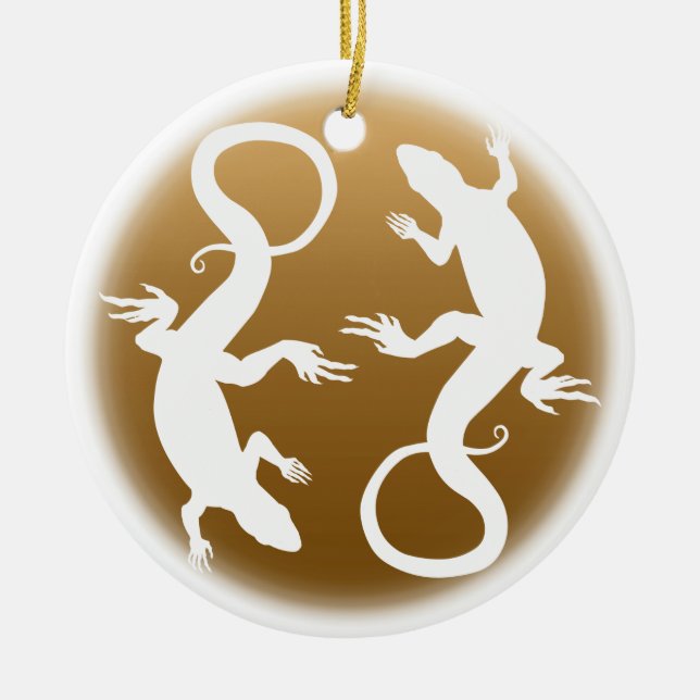 Lizard Ornament Personalized Reptile Decoration (Front)