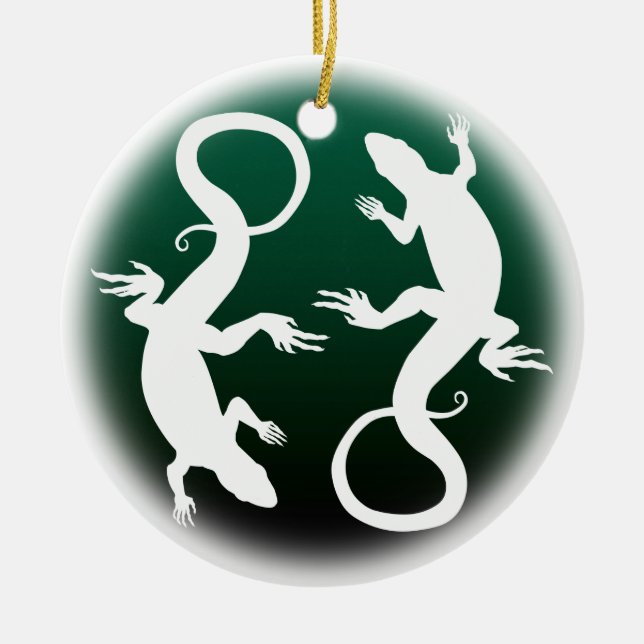 Lizard Ornament Personalized Reptile Decoration (Front)