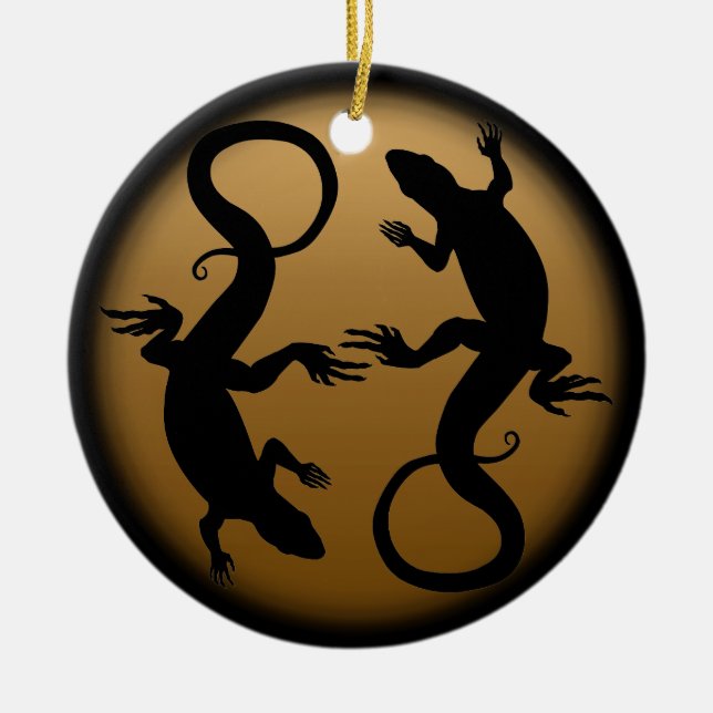 Lizard Ornament Personalized Reptile Decoration (Front)