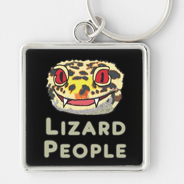 Lizard People Keychain (Front)