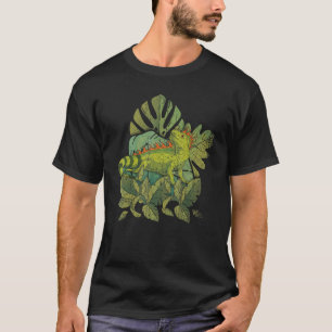 Lizard Reptile Animal  Tropical Flowers Iguana 1 T-Shirt