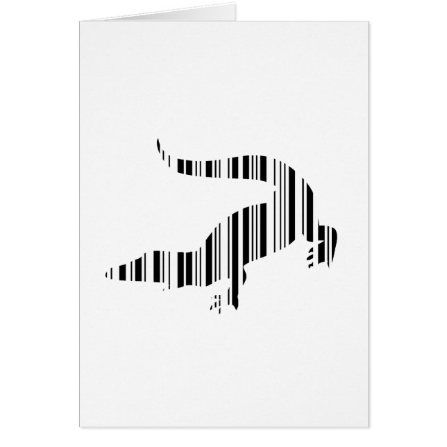 LIZARD REPTILE BAR CODE Crocodile Barcode Pattern (Front)