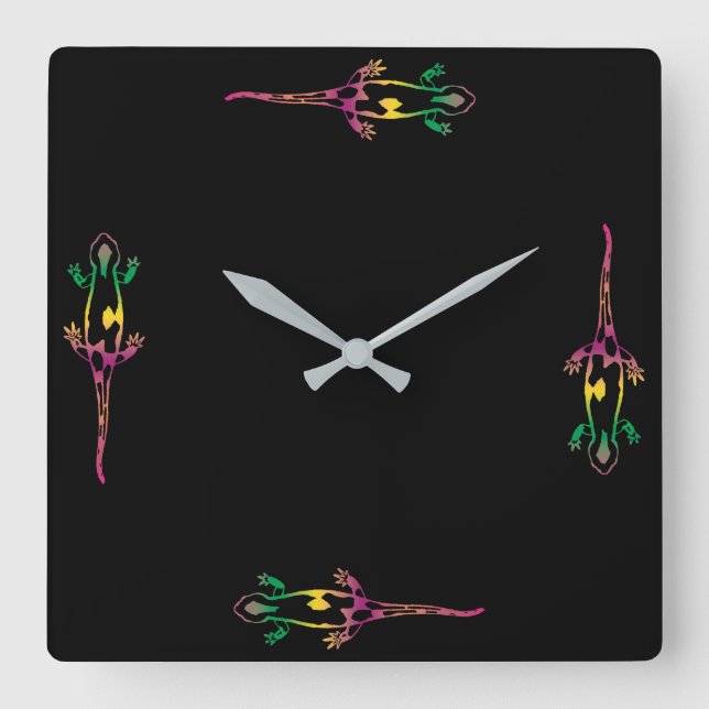 Lizard  Reptiles Salamander  Square Wall Clock (Front)