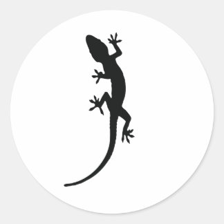 Lizard Silhouette Classic Round Sticker