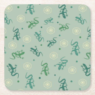 Lizard Square Paper Coaster