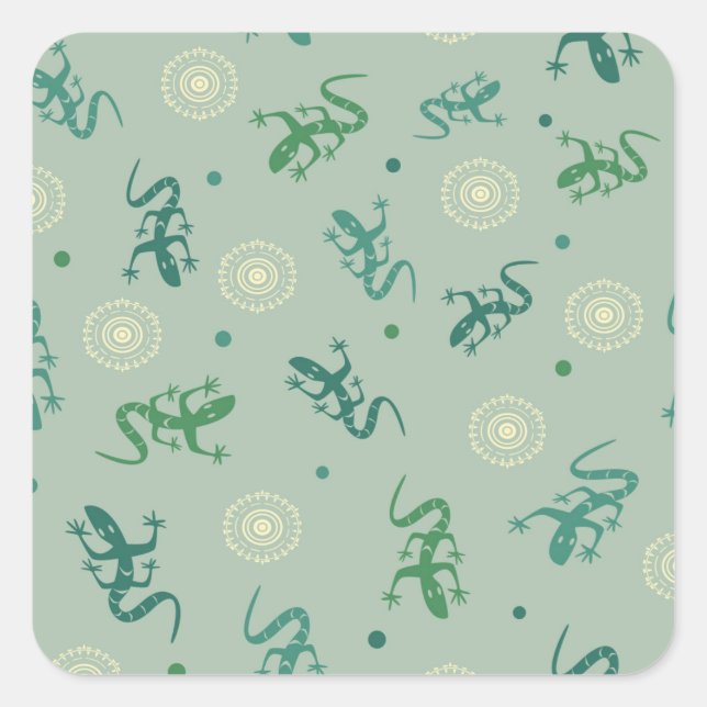 Lizard Square Sticker (Front)