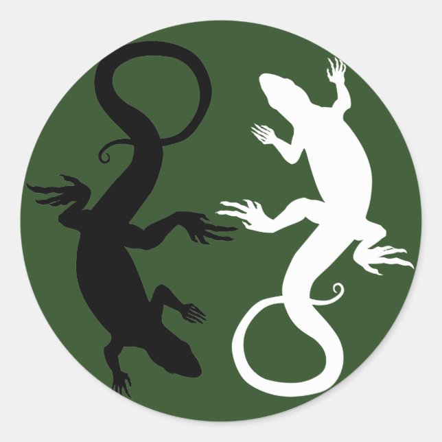 Lizard Stickers Cool Retro Reptile Art Stickers (Front)