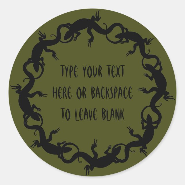 Lizard Stickers Personalized Lizard Art Stickers (Front)