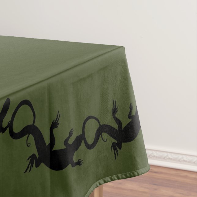 Lizard Tablecloth Reptile / Lizard Art Tablecloth (In Situ)