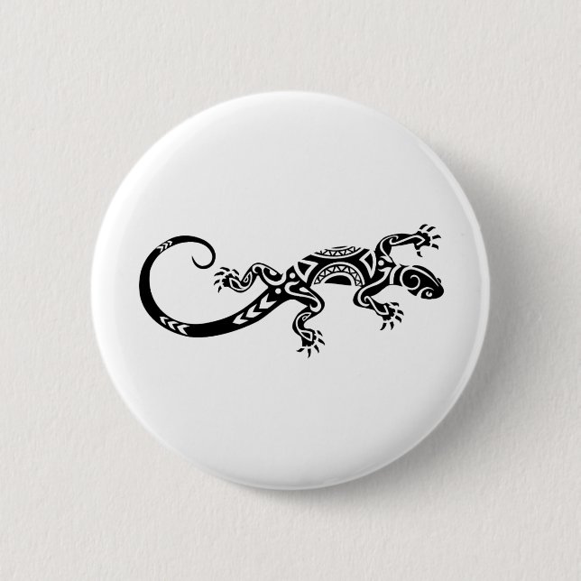 Lizard Tatto 2 Inch Round Button (Front)