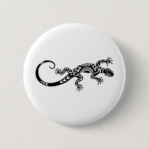 Lizard Tatto 2 Inch Round Button