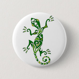 Lizard Tattoo 2 Inch Round Button