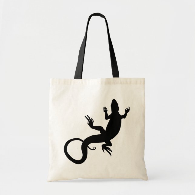 Lizard Tote Bag Lizard Art Small Bag Shopping Bag (Front)