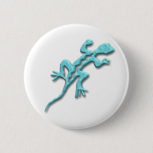 Lizard-turquoise 2 Inch Round Button
