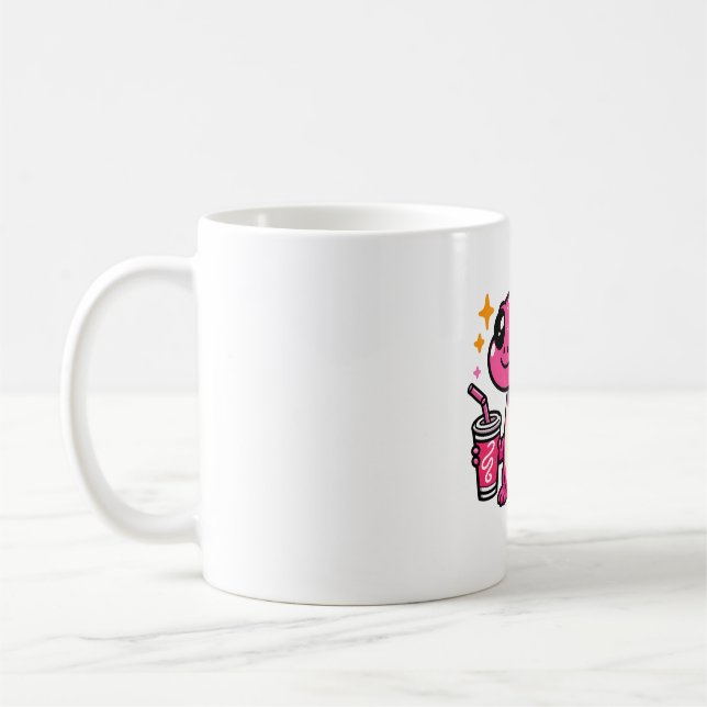 Lizard with soda coffee mug (Left)