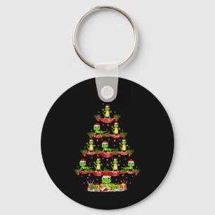 Lizard Xmas Lighting Santa Lizard Christmas Tree  Keychain
