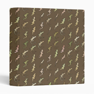 Lizards and Geckos, on coffee brown Binder