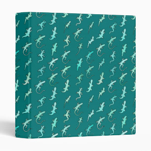 Lizards and Geckos, on teal blue Binder