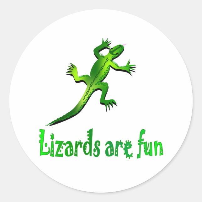 Lizards are Fun Classic Round Sticker (Front)